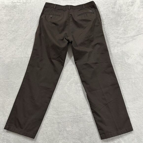 Live(in) Chino Straight Pants Solid Men 34 W 29 L Brown Formal - Picture 3 of 10